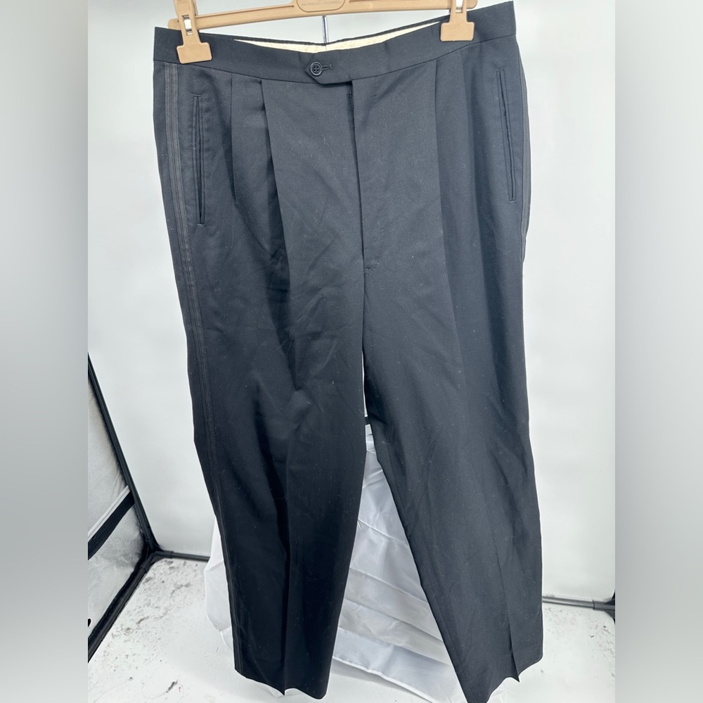 Vintage wide leg pleated dress pants